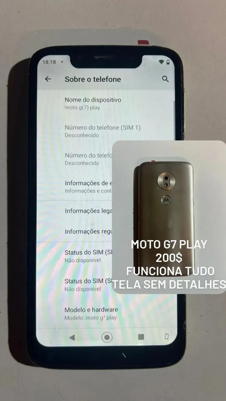 MotoG7 play dourado