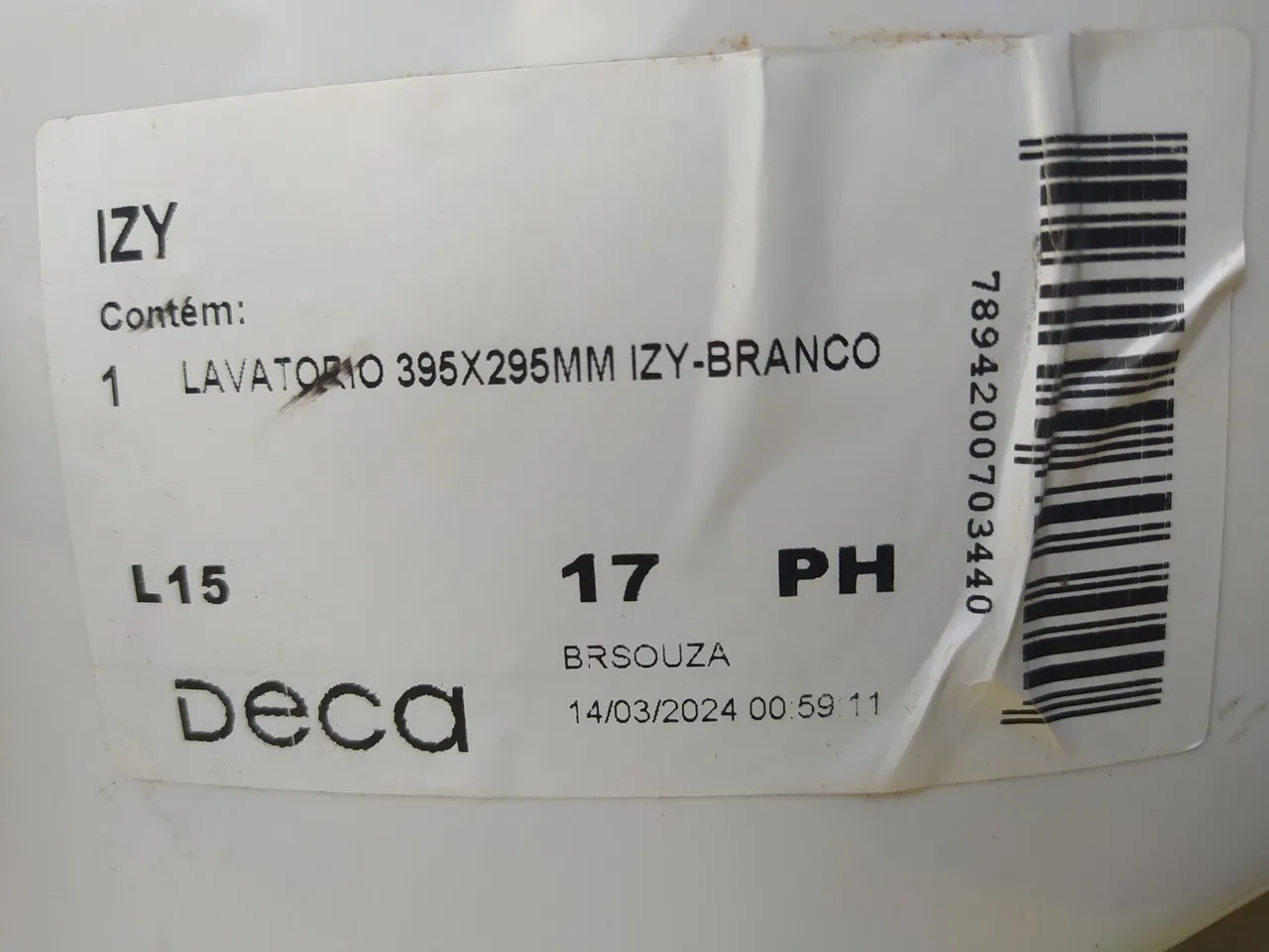 Cuba para Lavatório Deca IZY 395x295mm Branco