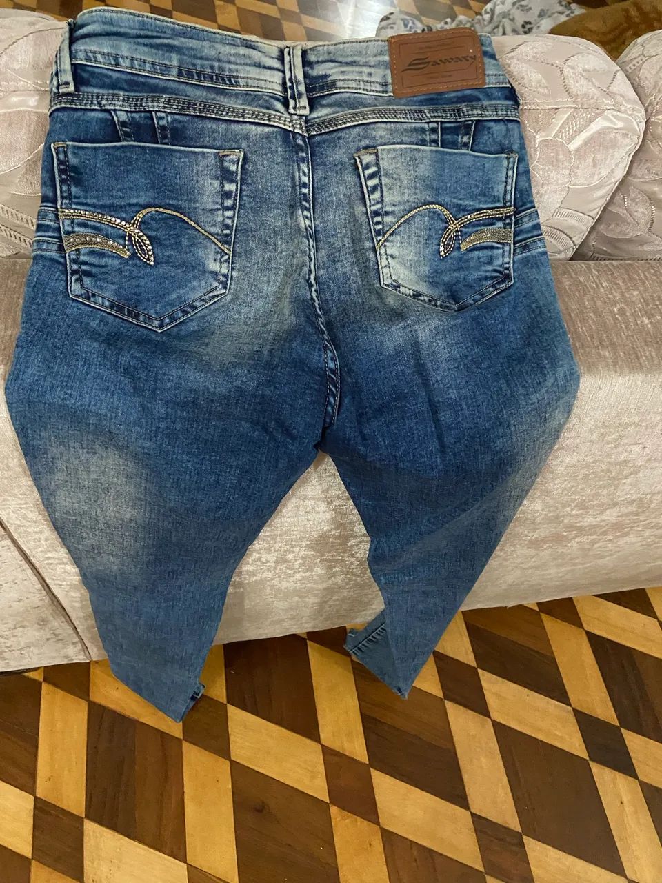 CALÇA JEANS FEMININA SAWARY NÚMERO 34 - Foto 3