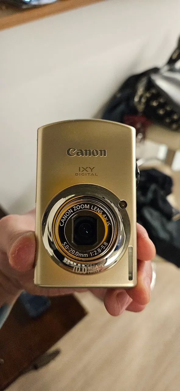 canon ixy digital 10 mega pixel dourado - Câmeras e Filmadoras