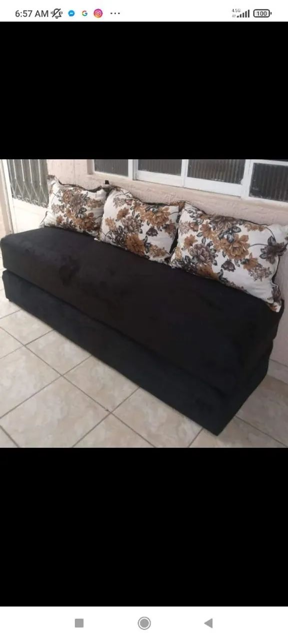 Sofá Cama de 3 lugares - Floral - Foto 5