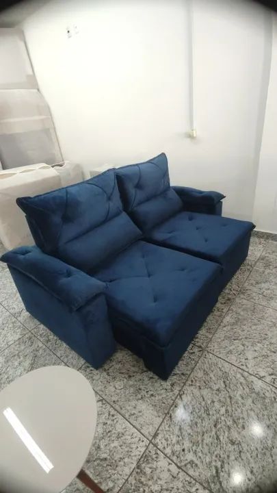 SOFA RETRATIL E RECLINAVEL SOFIA 2 METROS PILLOW 10CM LANÇAMENTO PREMIUM