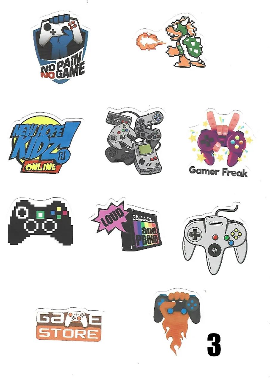 Pacote com 10 adesivos em PVC (Gamer). Escolha o seu! - Foto 4