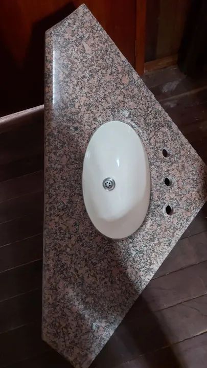 PIA COM PEDRA DE MÁRMORE PRA BANHEIRO  - Foto 4