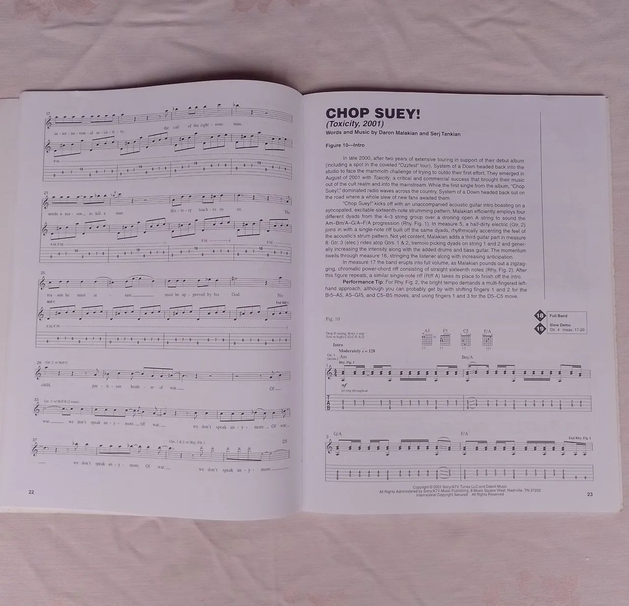 Best Of System Of A Down - Daron Malakian - Song Guitar Book com CD. Raro! - Foto 4