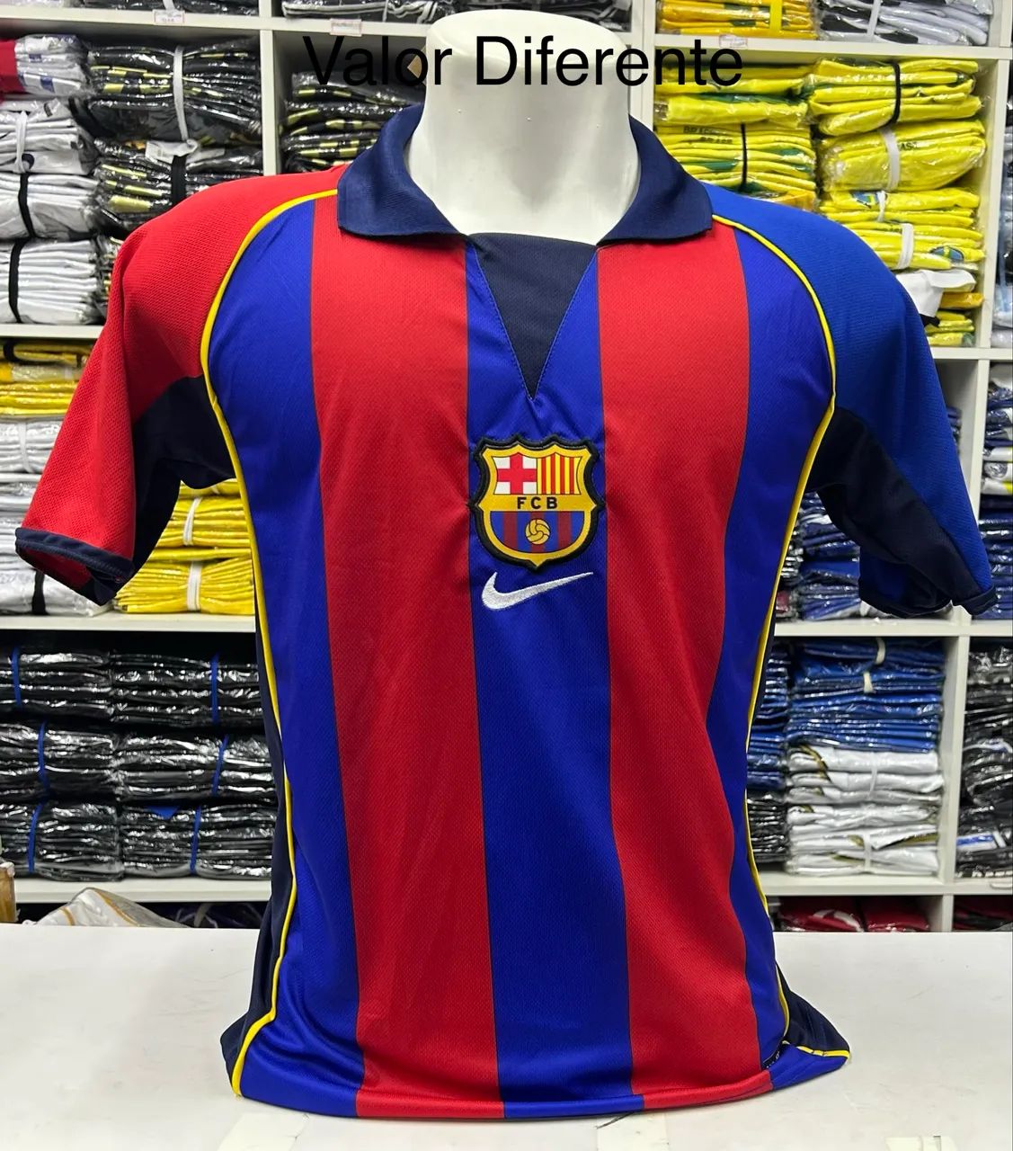Camisa Retrô Barcelona Rivaldo - Foto 2