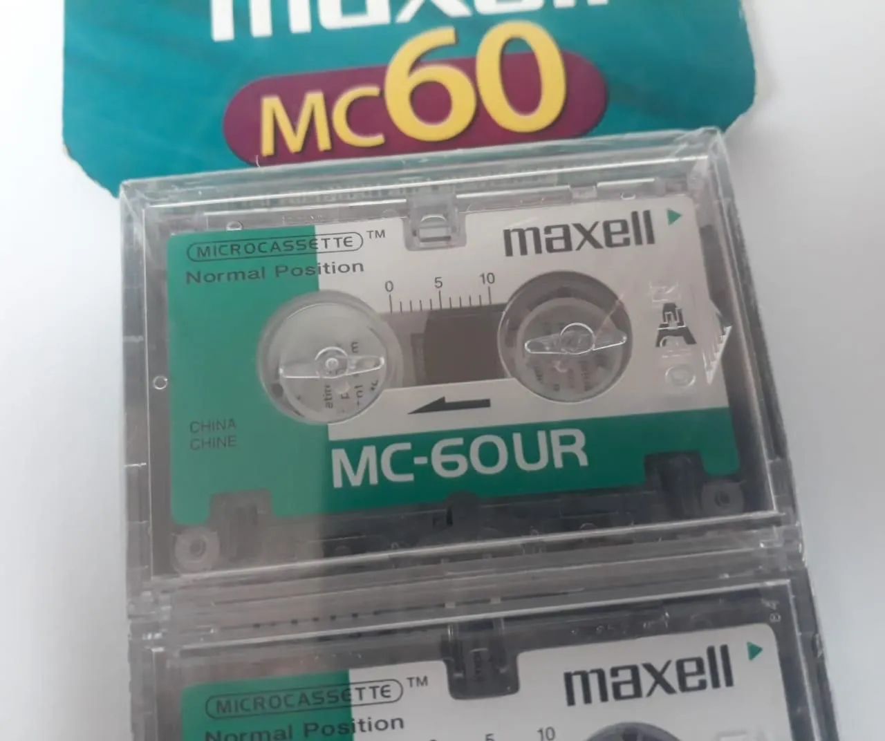 Fita microcassete maxell mc-60 pac/ 3 unidades virgens - Foto 2