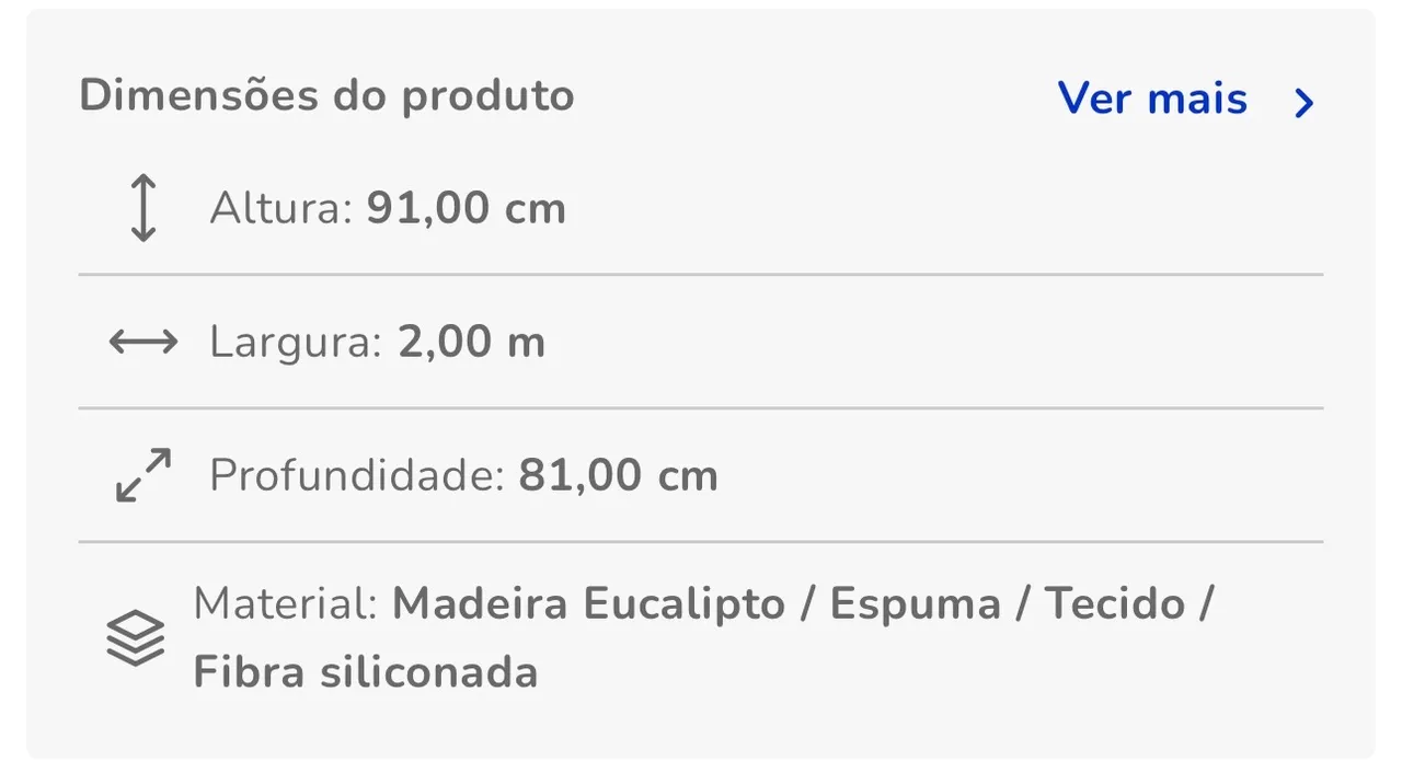 Sofa Confortável - Chumbo