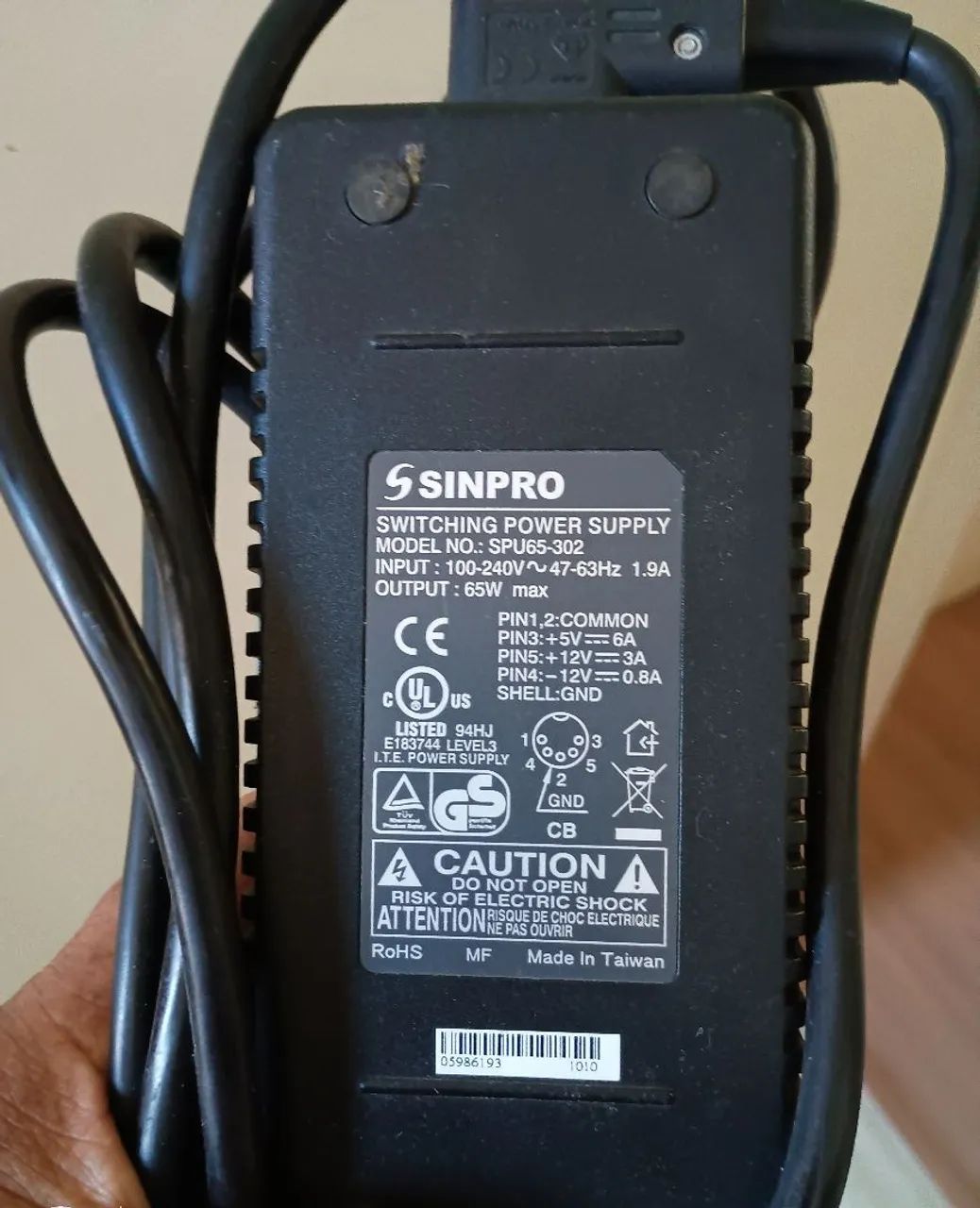 Fonte Switching Power Supply Sinpro SPU65-302