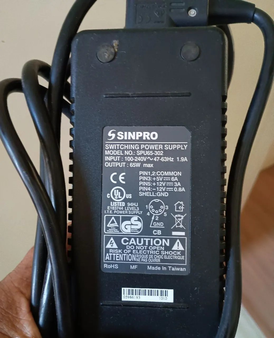 Fonte Switching Power Supply Sinpro SPU65-302