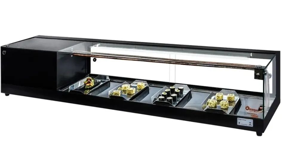 Vitrine Refrigerada Beta - Vidro reto - Sushi 150cm - 220V - Omega - Foto 2