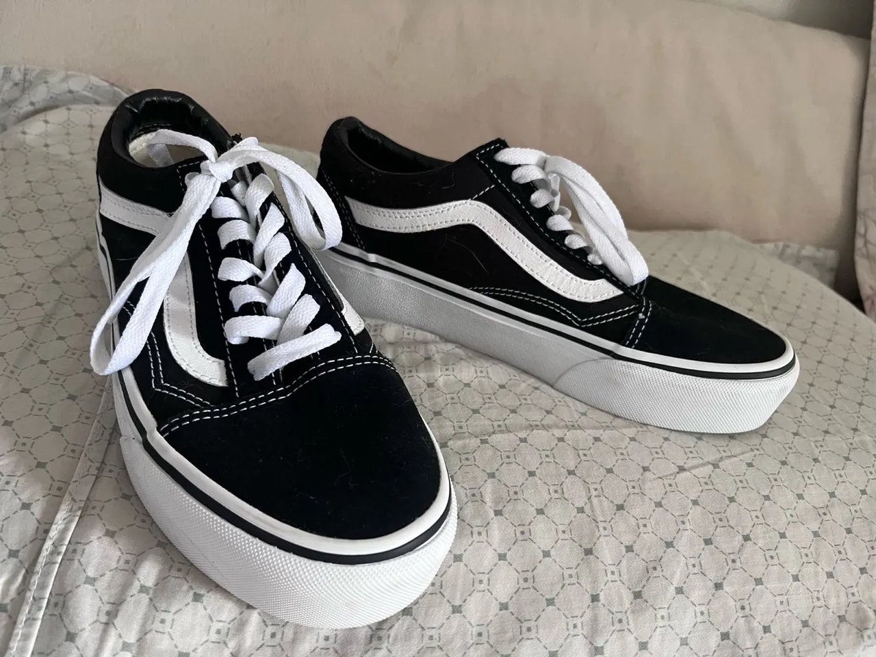 TÊNIS VANS OLD SKOOL PLATAFORMA BLACK WHITE
