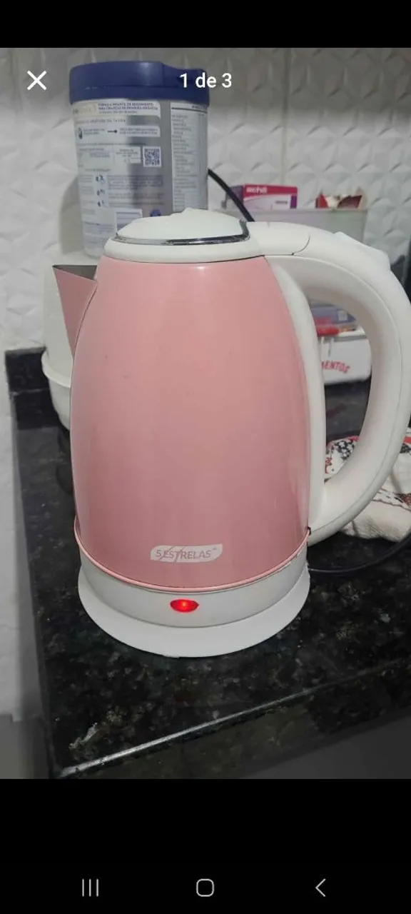 Chaleira Elétrica Rosa 5 Estrelas
