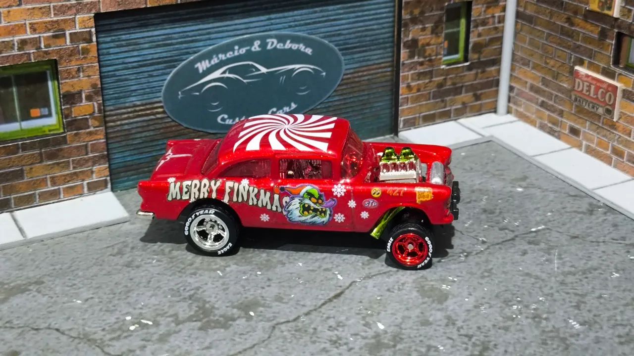Hot Wheels Chevy Bel-Air Gasser - Merry Finkmas - Custom 