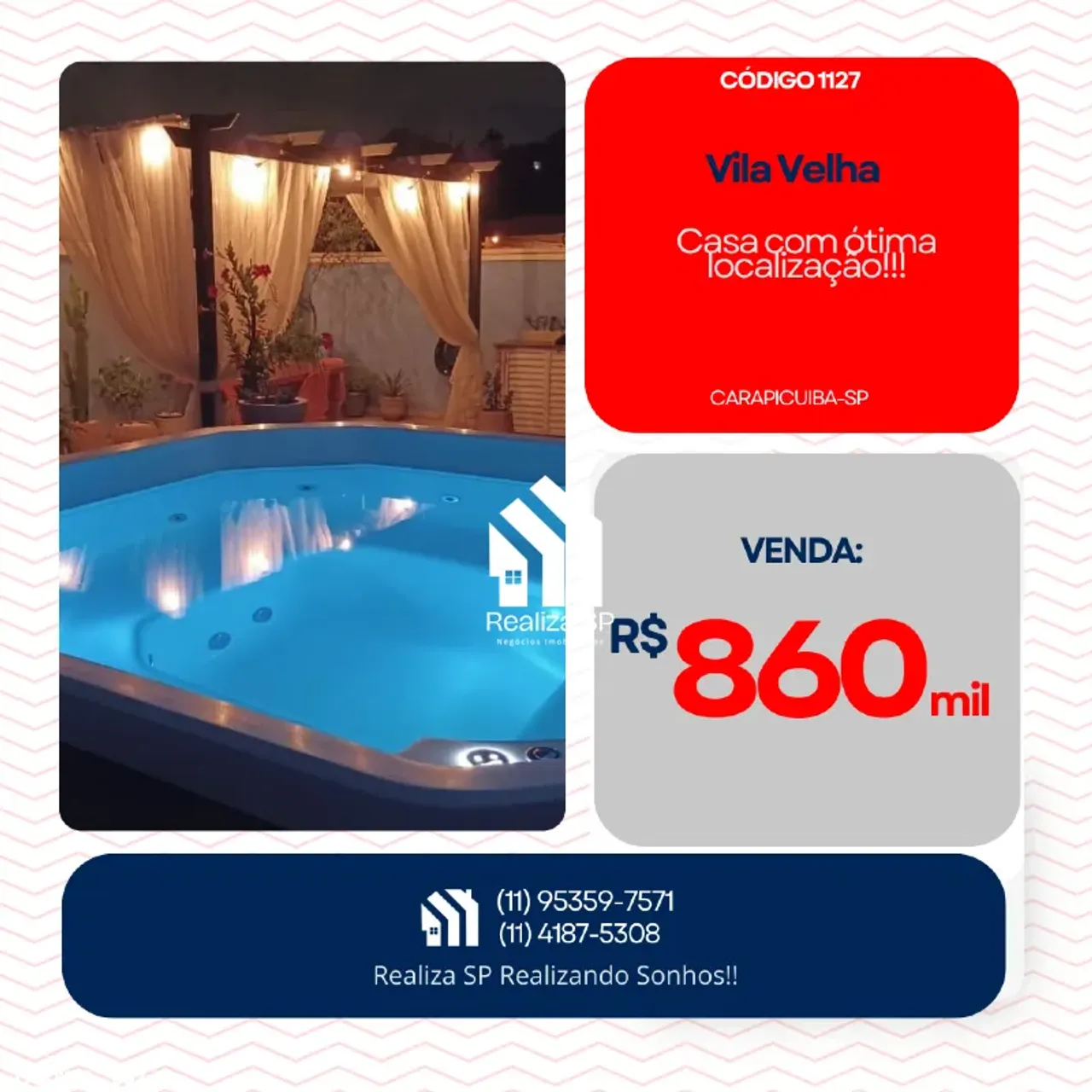 Oportunidade Casa A Venda Vila Velha - Carapicuíba/SP!!