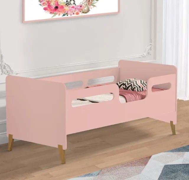 Cama Infantil Nova 100% MDF com Proteções Laterais - Foto 3