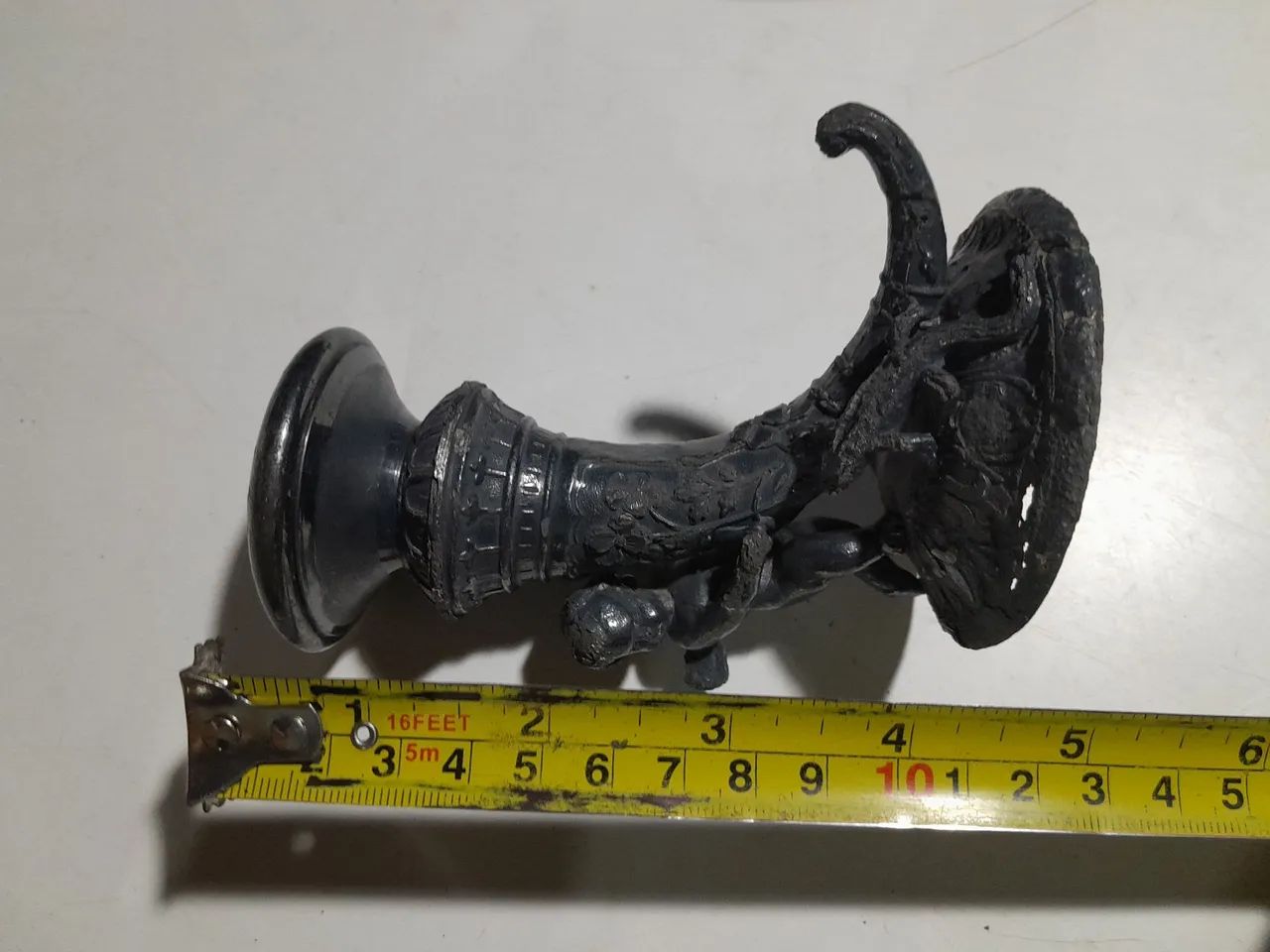 Castiçal antigo peça única começo do século XX  - Foto 4