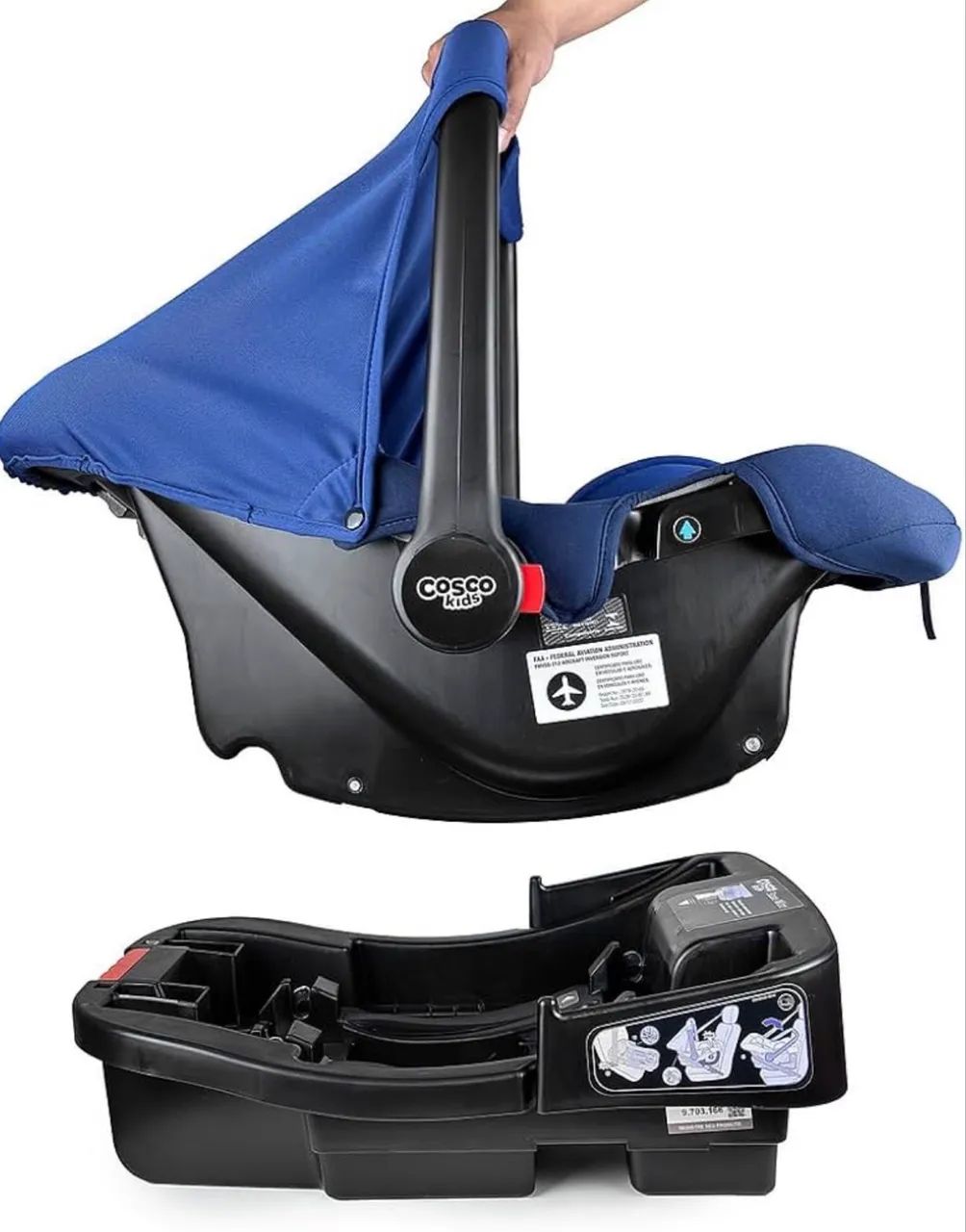 Novo- Bebê Conforto Cosco Kids, Wizz com base, Azul  - Foto 3