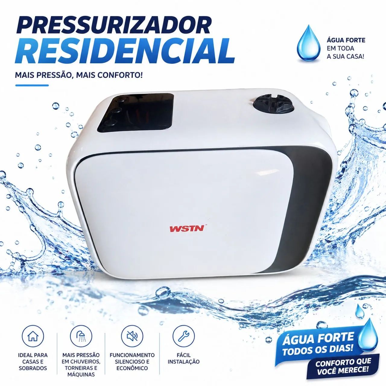 Pressurizador residencial WSTN Bomba de agua