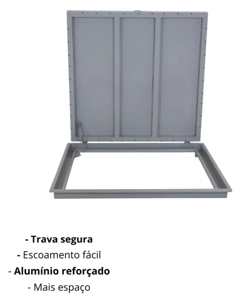 porta basculante alcapão tampa de maquinas 90 x 90 - Foto 3