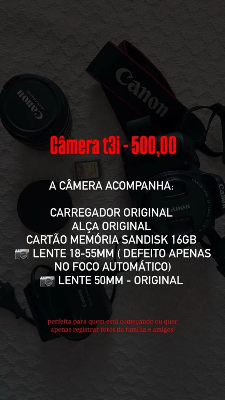Câmera profissional T3i - Foto 5