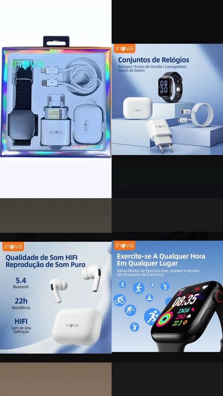 Kit perfeito Smartwatch + fone  - Foto 3