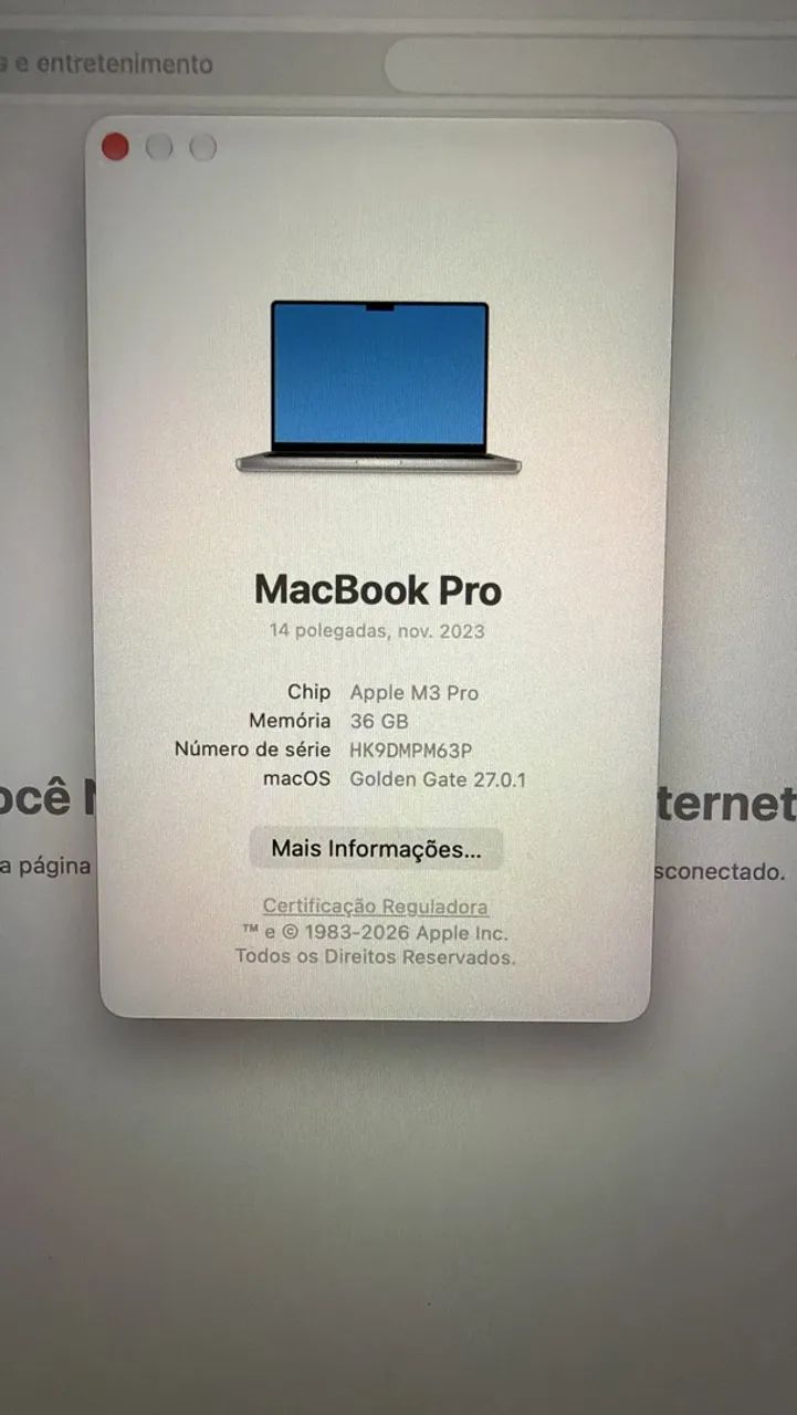 Macbook pro m3 pro 36gb ram ssd 512gb - Foto 2