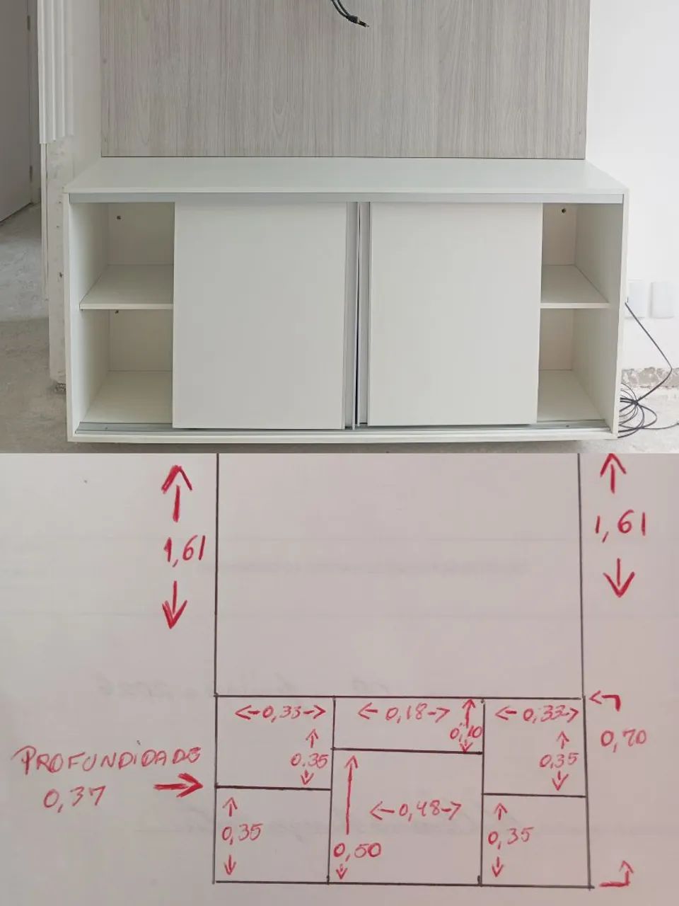 Vendo painel de tv com Rack suspenso ! - Foto 3
