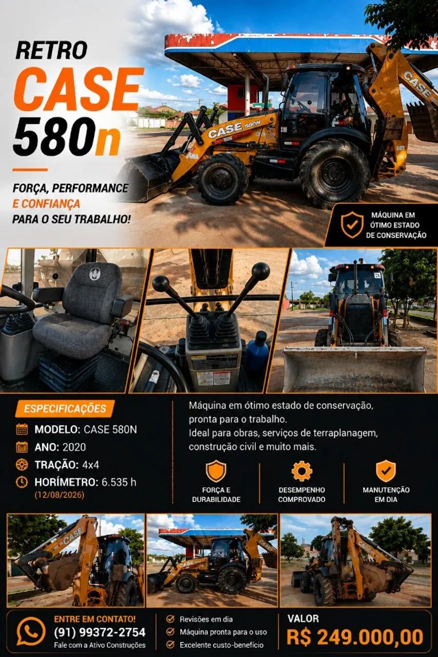 Retroescavadeira CASE 580N - Foto 3