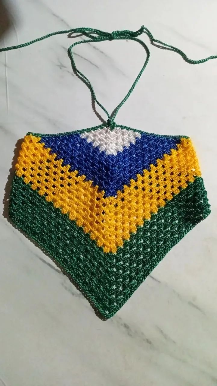 Bandana de crochê brasileira - Foto 5