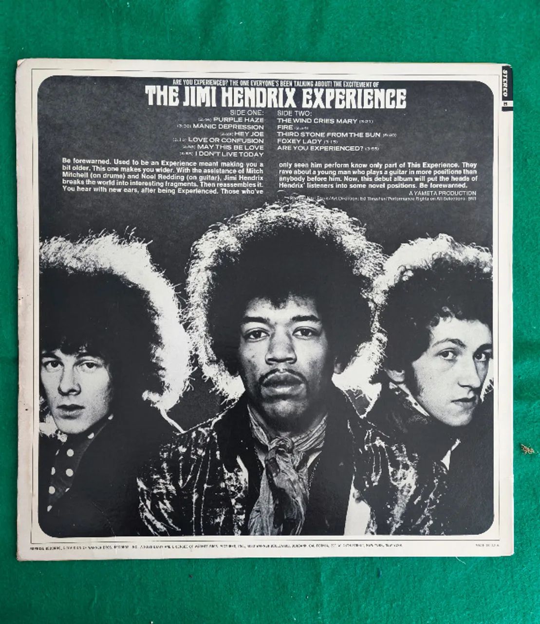 VINIL - JIMI HENDRIX - ARE YOU EXPERIENCE? IMPORTADO - Foto 2