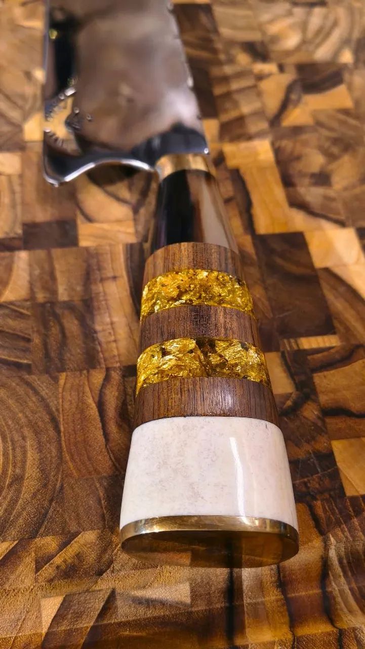 Faca artesanal Premium para churrasco 10 polegadas  - Foto 4
