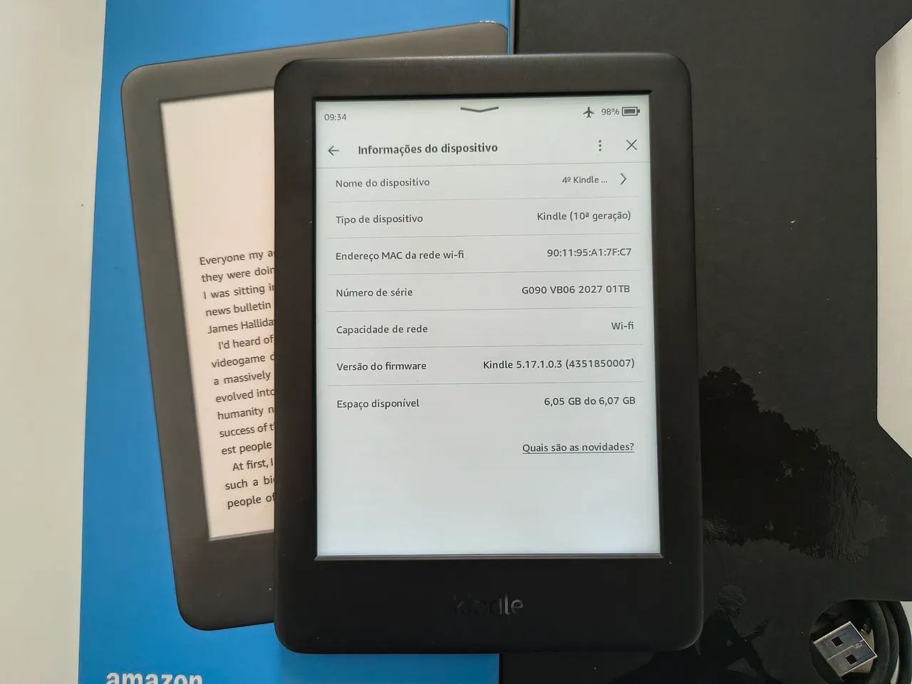 Kindle 10° geração na caixa e com capa - Foto 3