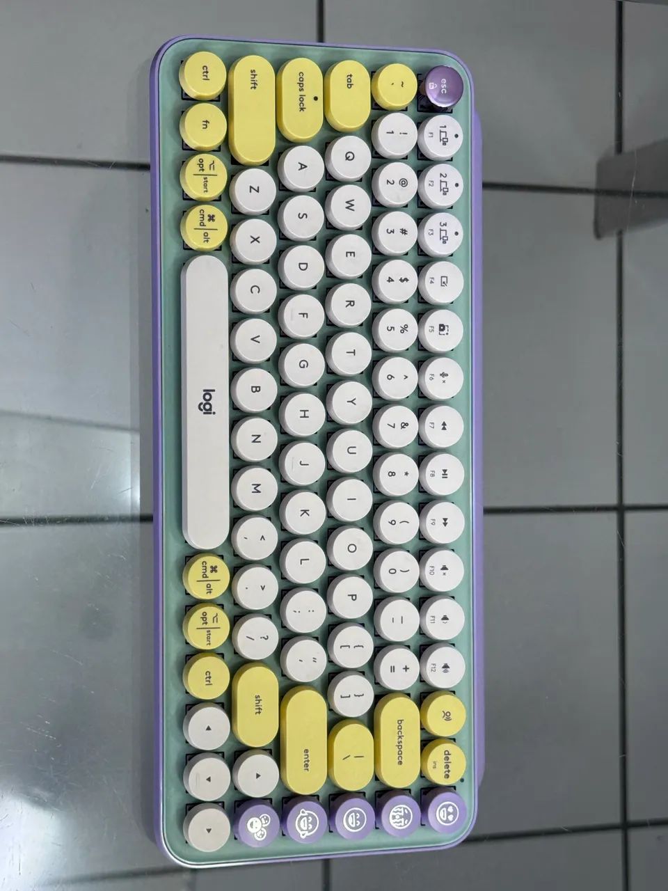 Teclado mecânico sem fio Logitech POP Keys - DAYDREAM - Foto 5
