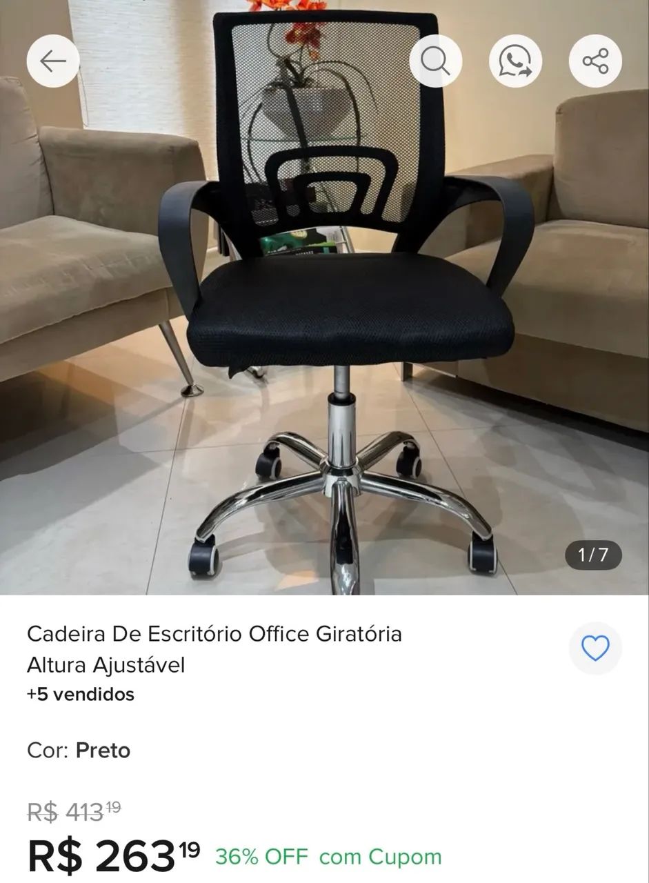 Cadeira giratória nova - Foto 4
