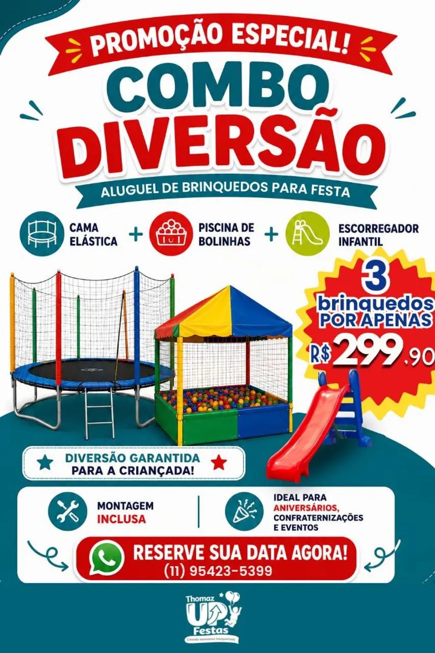 Combo promocional 3 brinquedos 