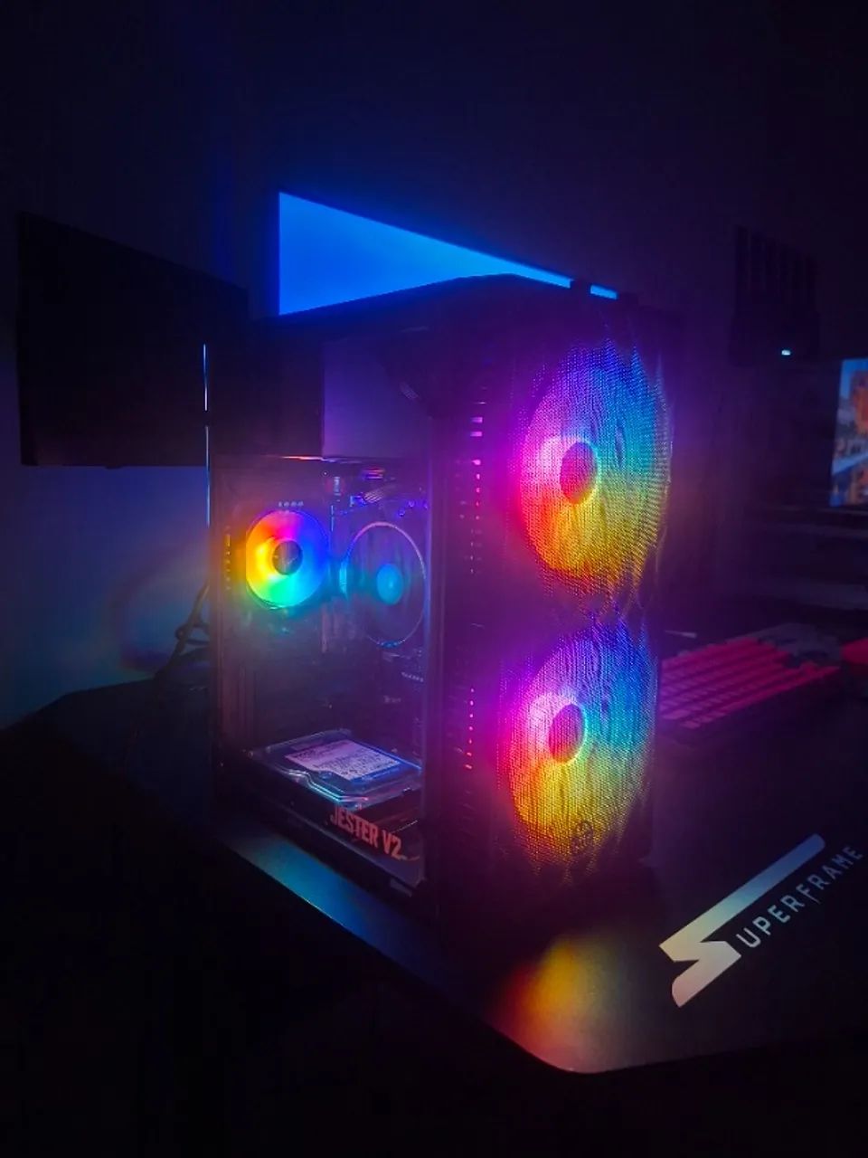 Gabinete PC Gamer AMD Ryzen 3 2200G, DDR4 16gb, SSD 128 + HD 500 Lindo e Impecável - Foto 2