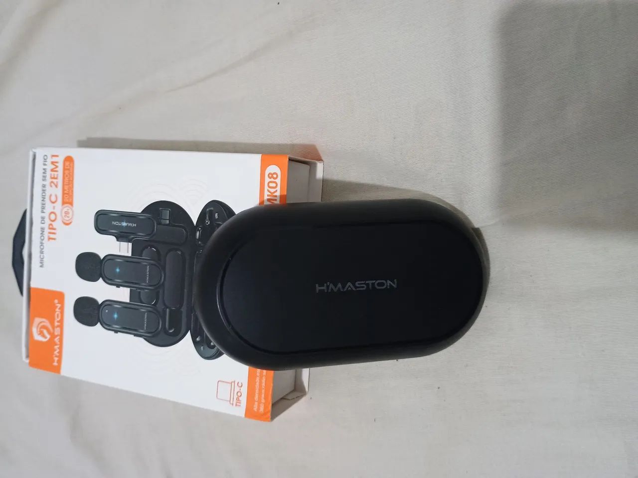 Microfone de prender sem fio 2 em 1 Tipo C - Foto 6