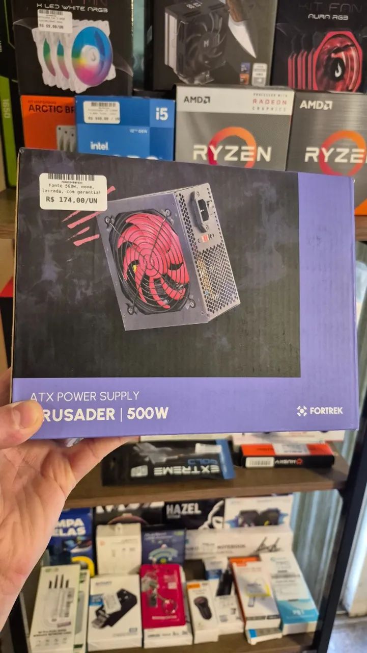 Fonte 500w Crusader nova, lacrada, com garantia!