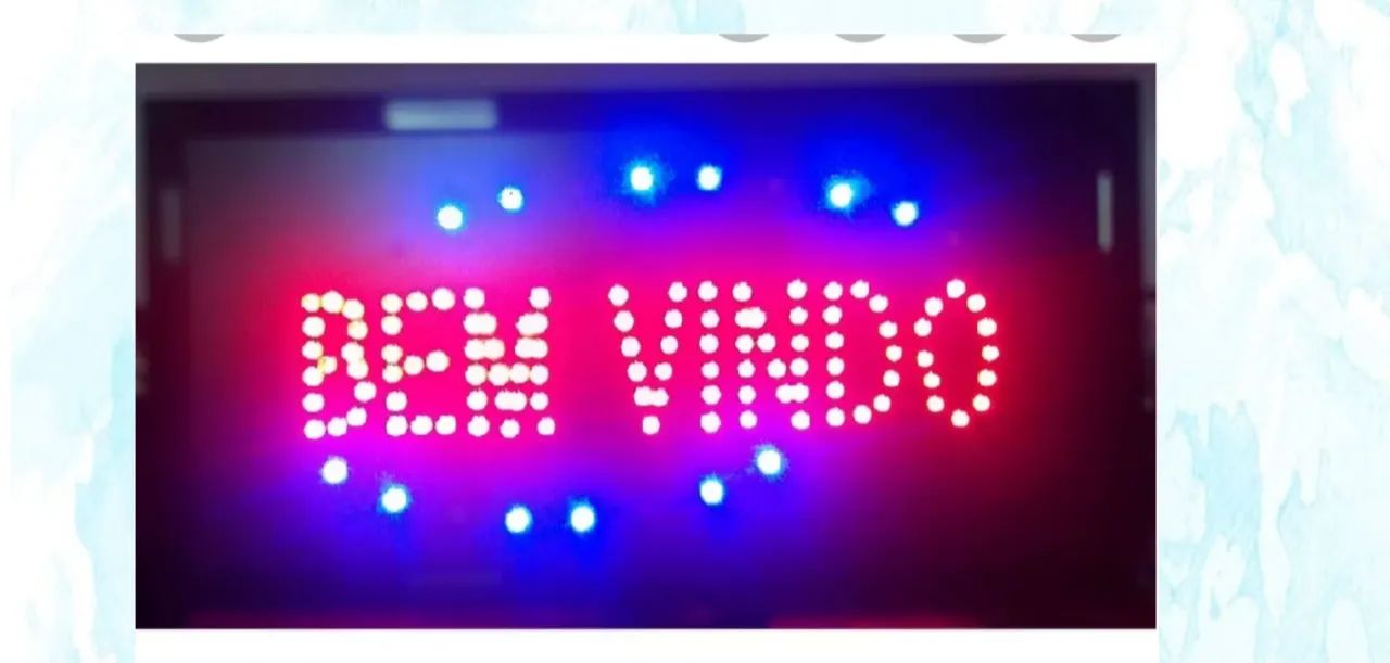 PLACA DE LED BEM VINDO