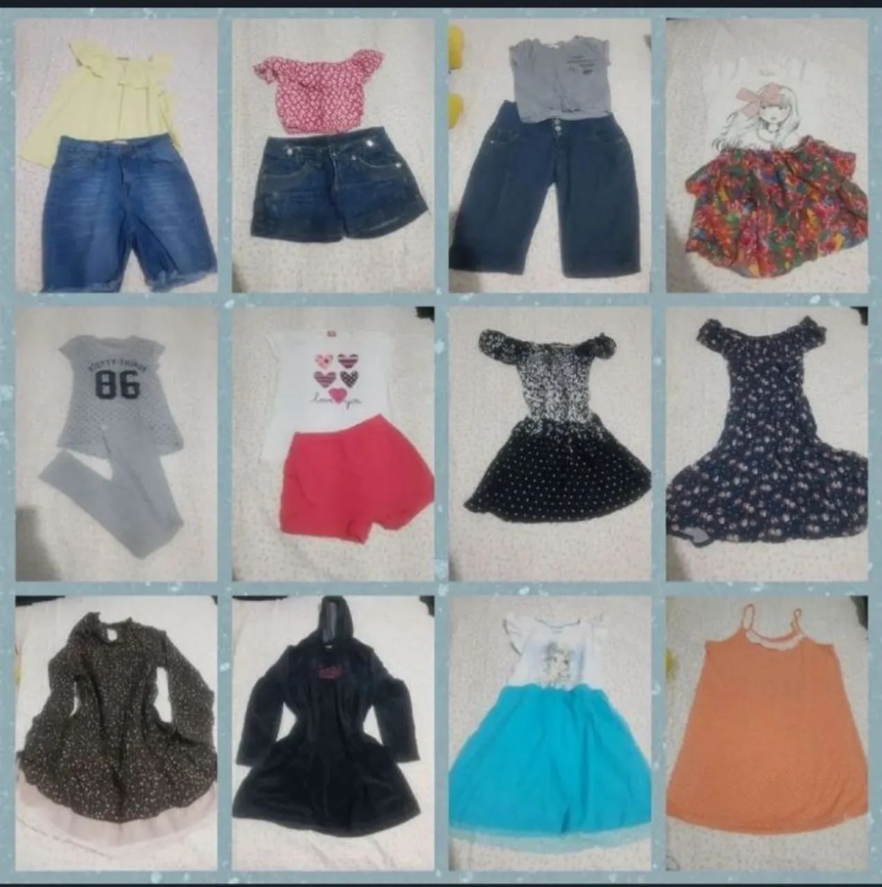 Lote de roupas 8/10 anos 77 pcs