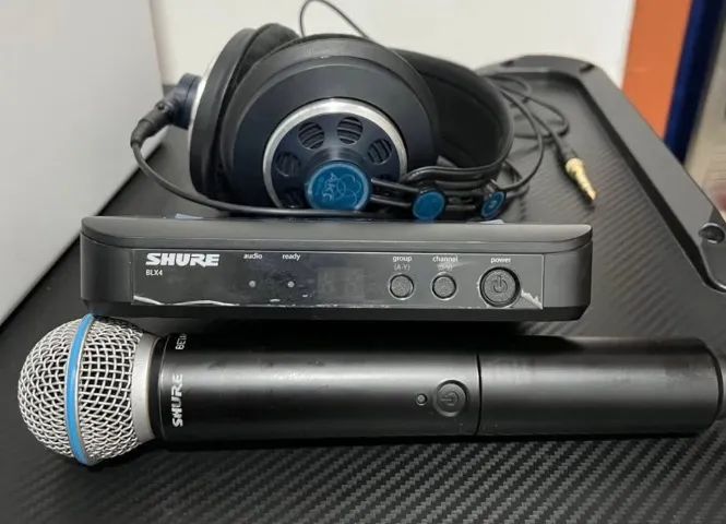 Microfone Shure Blx24br / B58 M15 Beta 58 Sem Fio Cor Preto( + Caixa / Case e acessórios )