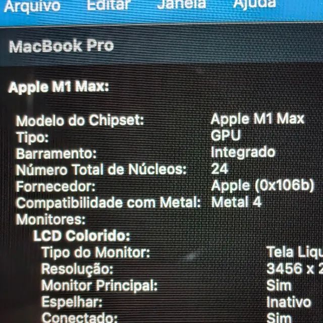 MACBOOK PRO 16 M1 MAX 64GB/1TB - SPACE GRAY - 99% SAUDE - Foto 5