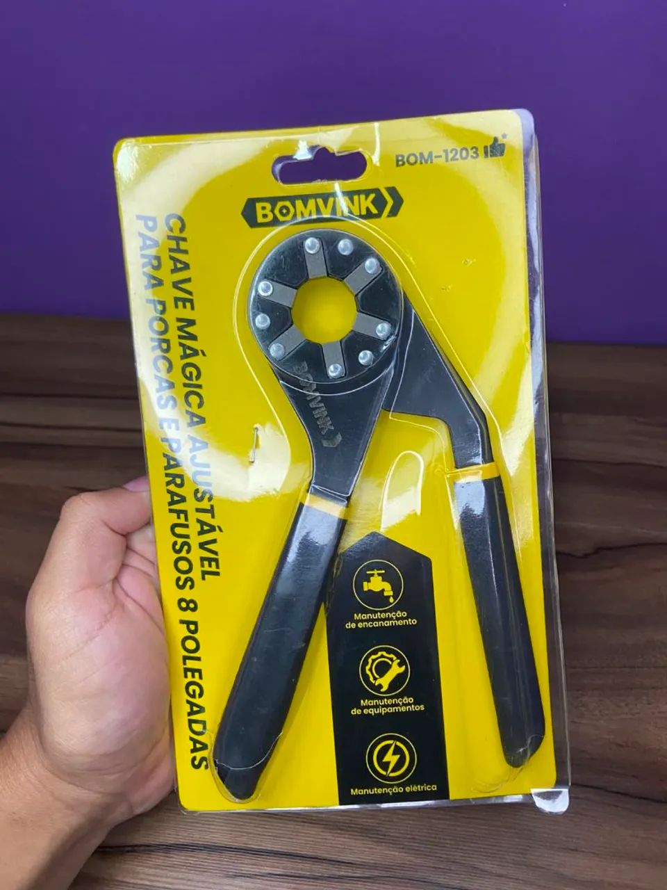Chave Mágica Ajustável para Porcas e Parafusos 8 Polegadas BOM-1203 BomVink - Foto 4