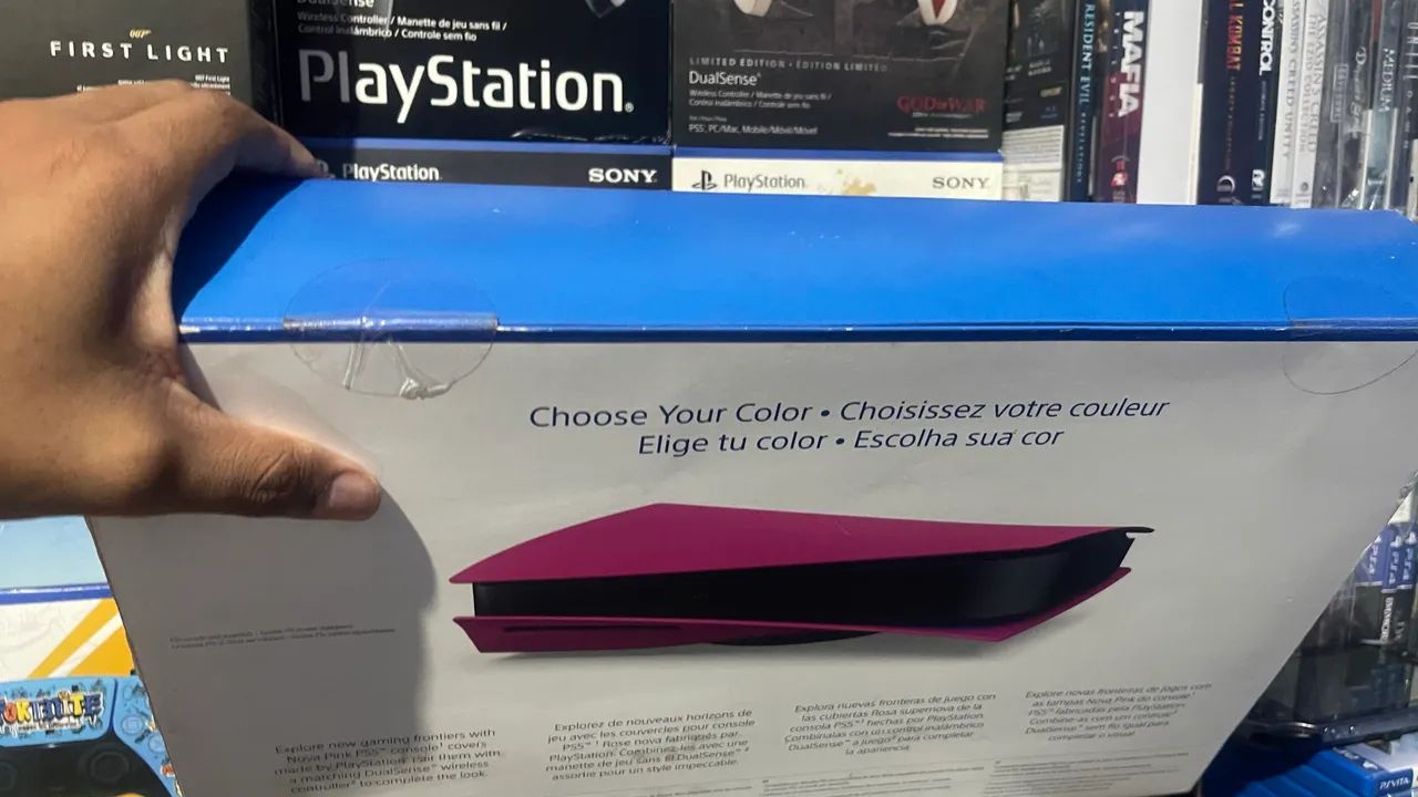 Capa nova pink ps5 com leitor  - Foto 4