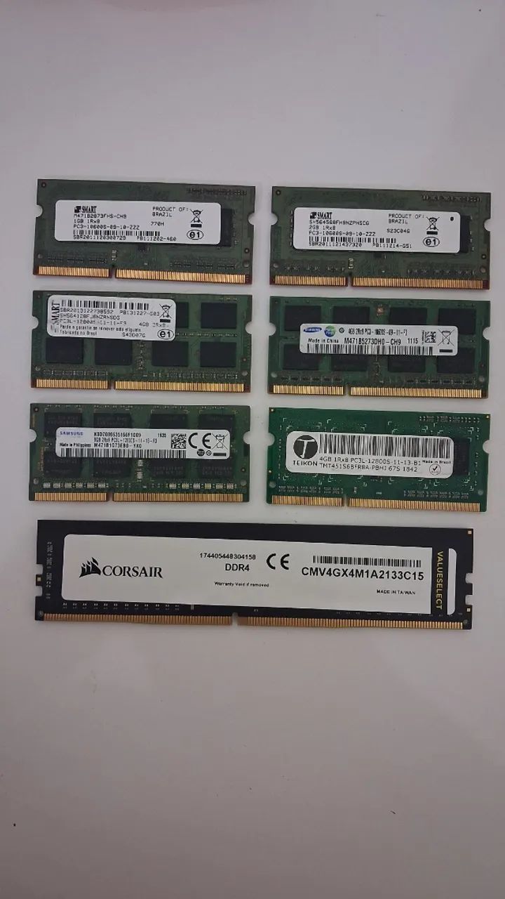 Memorias Notebook DDR3 4GB e 8GB(Leia o Anuncio)
