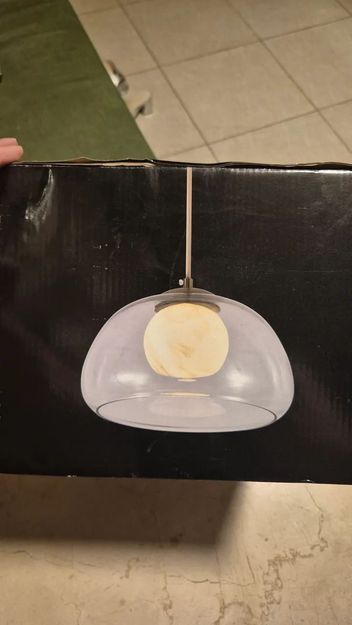 Luminária pendente de vidro