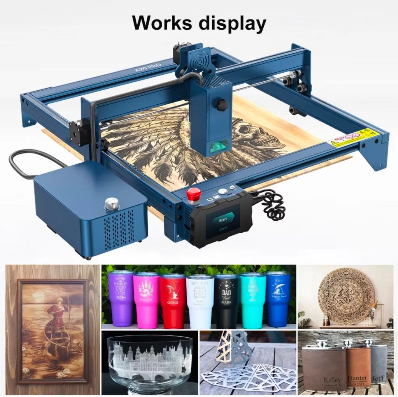 Maquina de gravação laser 20w ATOMSTACK A20 PRO Área de 40 x 40 cm - Foto 2