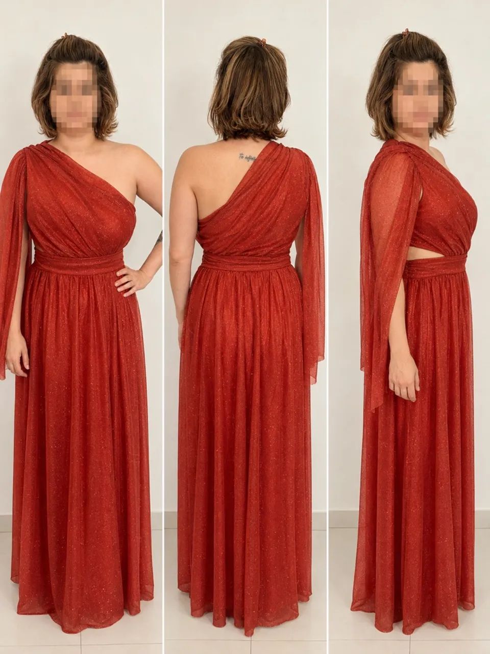 Vestido longo Terra cota 