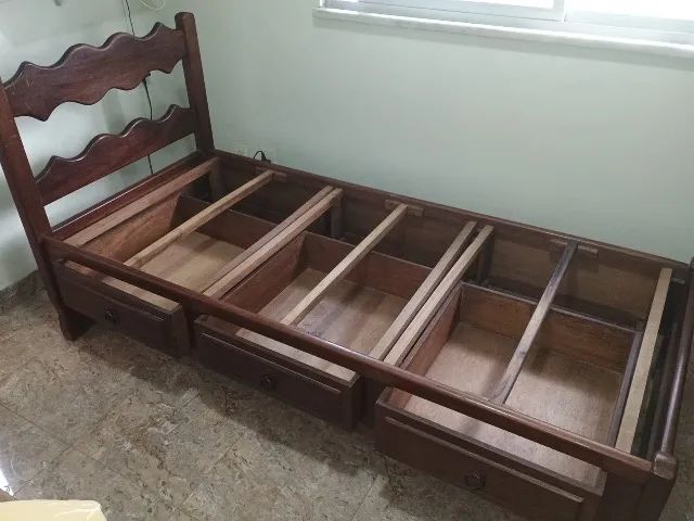 Cama Solteiro Madeira Maciça  - Foto 2